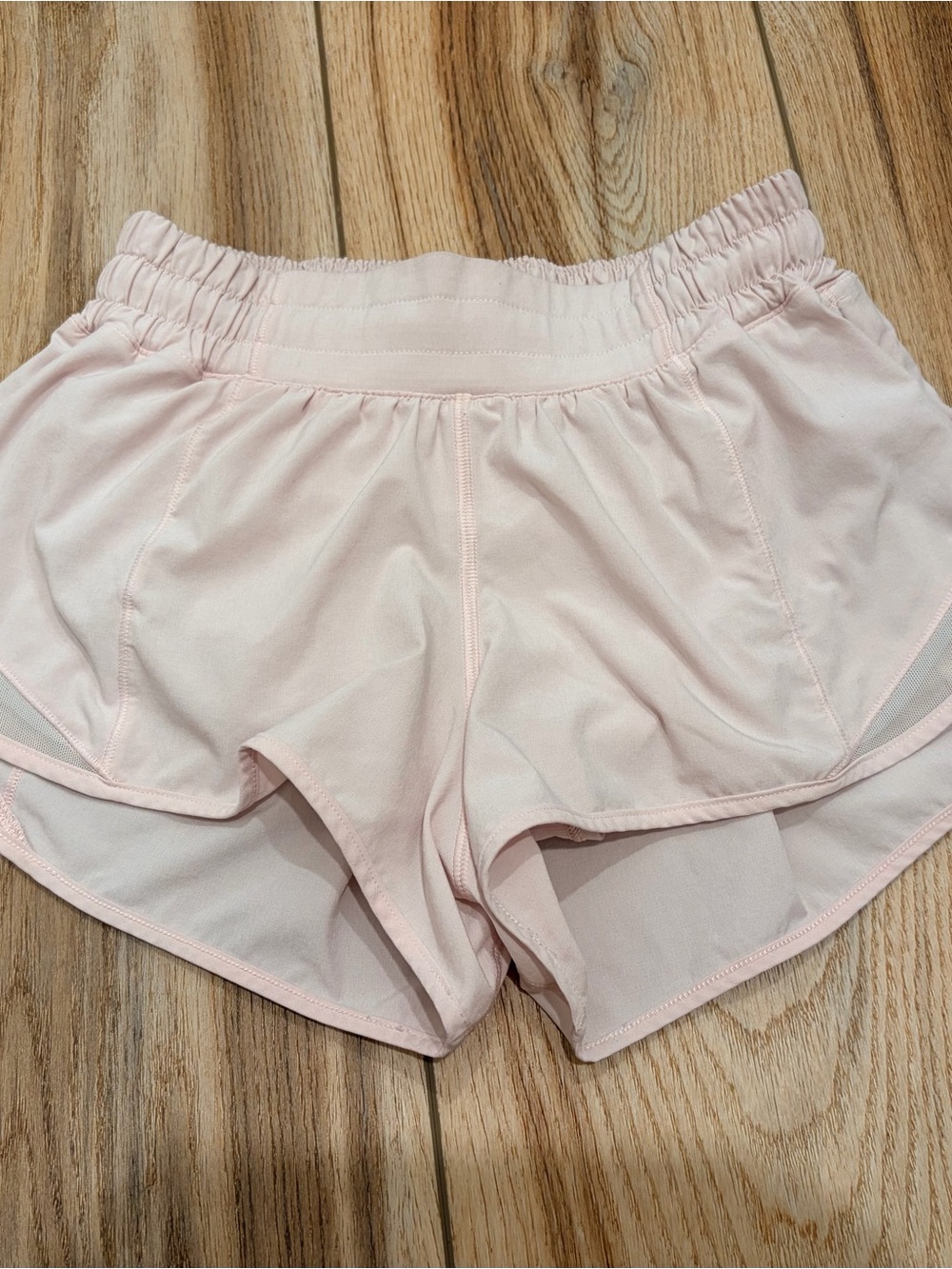 Women’s Light Pink Lululemon Athletic Shorts with Elastic Waist